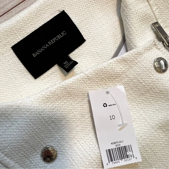 Banana Republic Tweed Asymmetrical Zip Blazer Moto Jacket - Picture 6 of 15